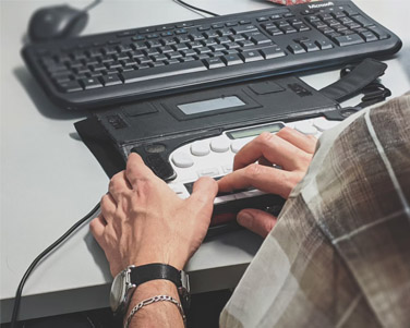 hombre utilizando aparato para discapacidad hombre utilizando aparato para discapacidad